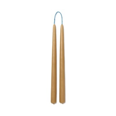 Dipped Langkerze / 2er-Set - h 30 cm - Ferm Living beige en wachs