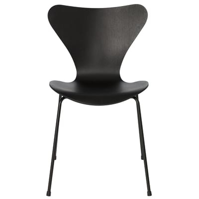 Série 7 Stapelbarer Stuhl / Gefärbte Esche - Fritz Hansen schwarz en holz