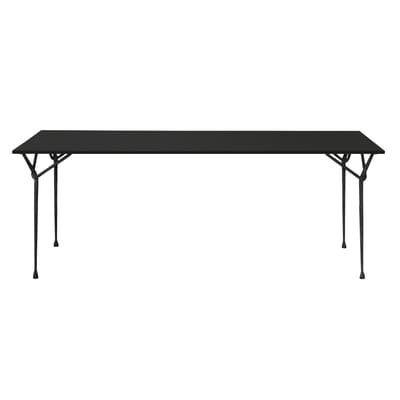 Officina Outdoor rechteckiger Tisch / 200 x 90 cm - Tischplatte aus Stahl - Magis schwarz en metall