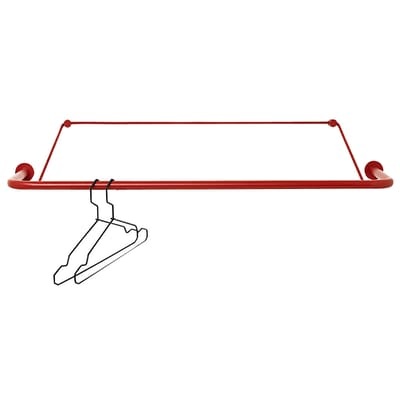 Gravity Kleiderständer Wandgarderobe / L 90 cm - Nomess rot en metall/plastikmaterial