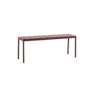 Balcony Bank / L 119 cm - Stahl - Hay rot en metall