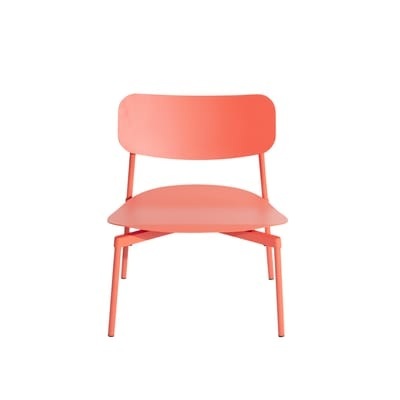 Fromme Niedrig stapelbarer Sessel / Aluminium - Petite Friture rosa/orange en metall
