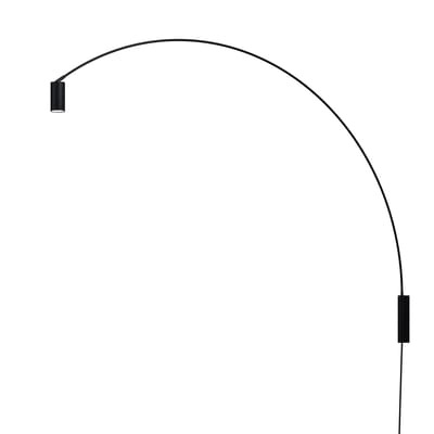 Fox Wandleuchte mit Stromkabel / LED - L 150 cm / Drehbar & ausrichtbar - Nemo schwarz en metall