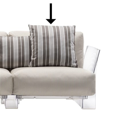 Kissen / 48 x 48 cm - Kartell grau en textil