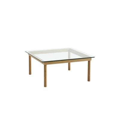 Kofi Couchtisch / 80 x 80 cm - Glas & Holz - Hay holz natur en glas