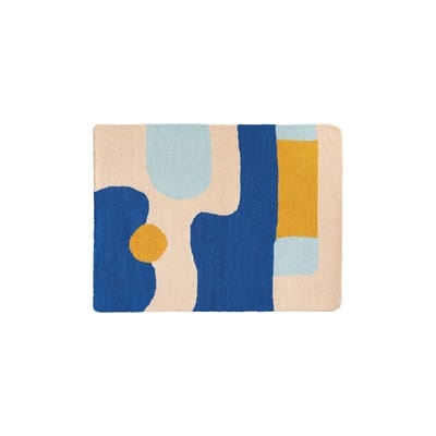Teppich Wispy textil blau / 110 x 85 cm - & klevering blau en textil
