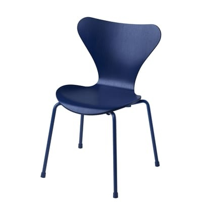 Kinderstuhl Série 7 holz blau / Esche getönt - Fritz Hansen blau en holz