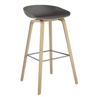 About a stool AAS 32 Barhocker - Hay grau/holz natur en plastikmaterial/holz