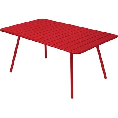 Luxembourg rechteckiger Tisch / für 6 bis 8 Personen - 165 x 100 cm - Fermob rot en metall