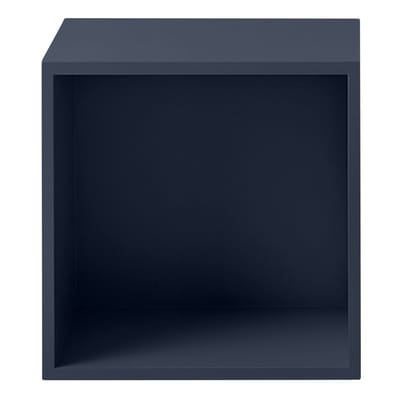Stacked 2.0 Regal / Medium quadratisch 43x43 cm/ Mit Rückwand - Muuto blau en holz