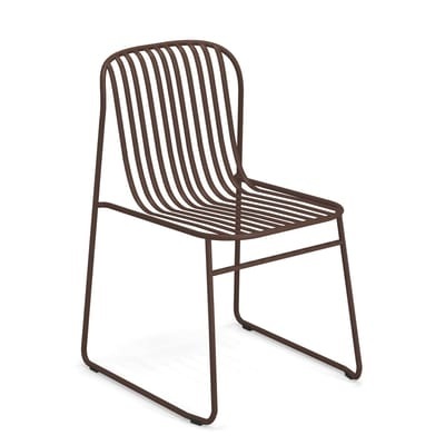 Riviera Stapelbarer Stuhl / Metall - Emu orange/braun/metall en metall