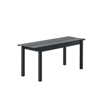 Linear Bank / Stahl - L 110 cm - Muuto schwarz en metall