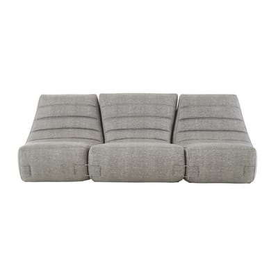 Saparella Gartensofa 3-Sitzer (1965) / Stoff / 3 Elemente - L 222 cm - Cinna grau en textil