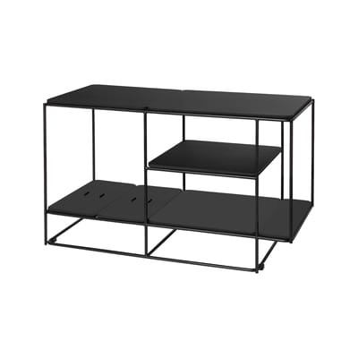 Lines Meuble acoustique / Für Audiomaterial 50 x 88 x P 39 cm (horizontal oder vertikal) - La Boîte Concept schwarz en holz
