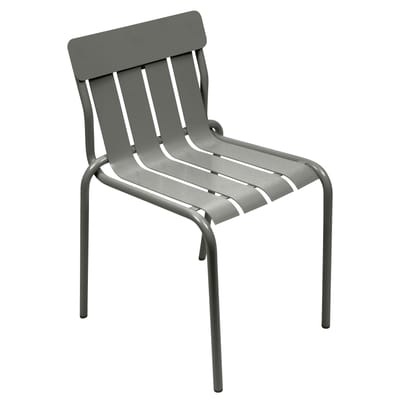 Stripe Stapelbarer Stuhl / von Matali Crasset - Fermob grün/grau en metall
