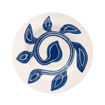 Patricia Teller / Ø 26 cm - Handbemalt - LAETITIA ROUGET blau en keramik
