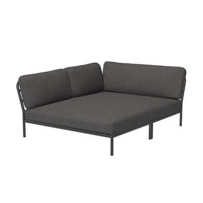 Level Cozy Sofa / Tiefe Sitzfläche - Eckmodul links - L 173,5 x T 139 cm - Houe grau en textil