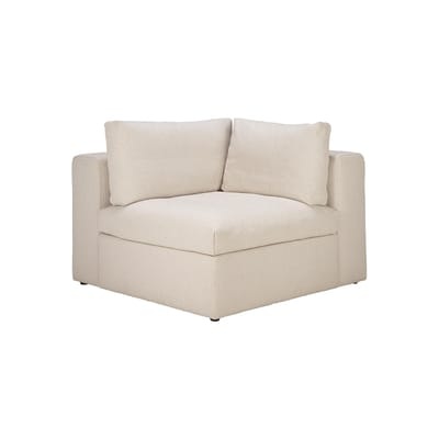 Sofa modulierbar Mellow textil weiß / Eckelement - Ethnicraft weiß en textil