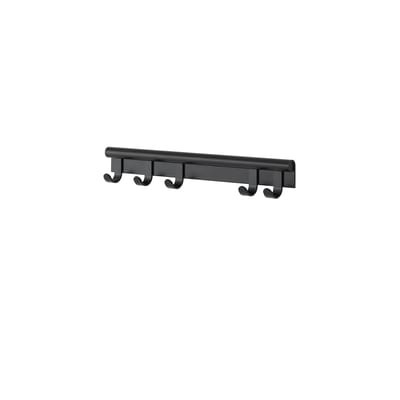 Coil Wandgarderobe / L 60 cm - Metall - Muuto schwarz en metall