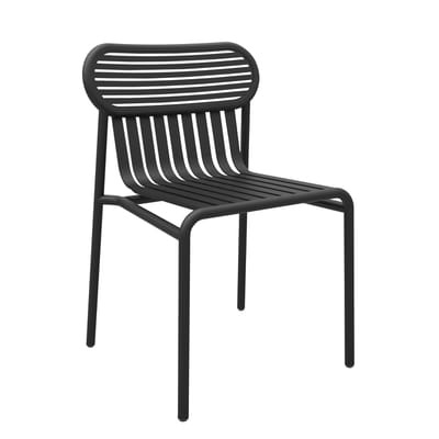 Week-end Stuhl / Aluminium - Petite Friture schwarz en metall