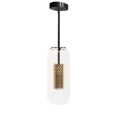 Vadim Pendelleuchte / Glas & Metall - Maison Sarah Lavoine schwarz/gold en glas
