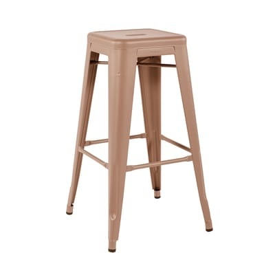 Stapelbarer Barhocker H Indoor metall rosa / H 75 cm - Stahl farbig Für den Innenbereich - Tolix rosa en metall