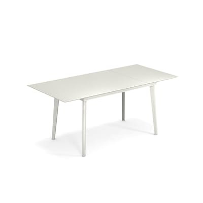 Plus4 Balcony Ausziehtisch / L 120 + 52 cm - 4 bis 6 Personen - Emu weiß en metall