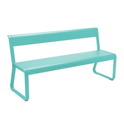 Bellevie Bank mit Rückenlehne / L 161 cm - 4-Sitzer - Fermob blau en metall