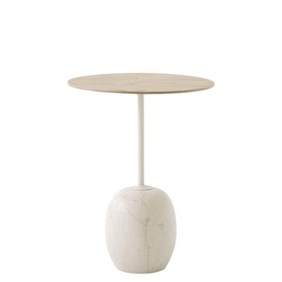 Lato LN8 Beistelltisch / Marmor & Holz - Ø 40 x H 50 cm - &tradition holz natur en holz/stein