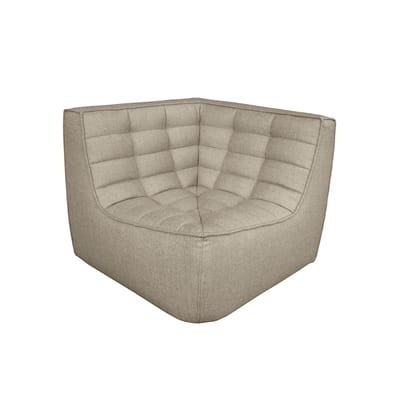 N701 Eckkaminsessel / Stoff - Ethnicraft beige en textil