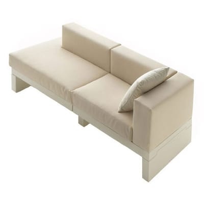 Bellini Hour Sofa Armlehne links - Serralunga weiß en textil