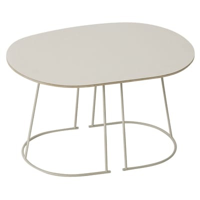 Airy Couchtisch / klein - 68 x 44 cm - Muuto weiß/beige en metall/holz