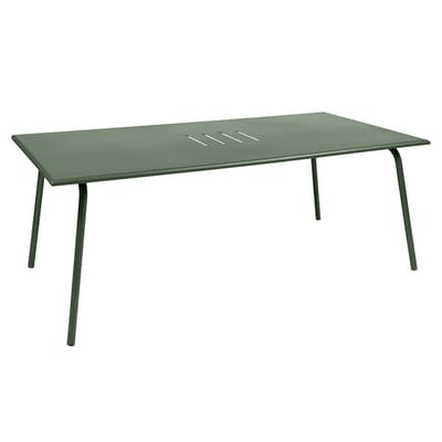 Monceau rechteckiger Tisch / 194 x 94 cm - für 8 Personen - Fermob grün en metall