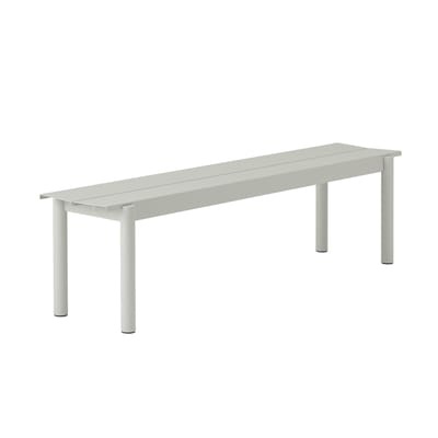 Linear Bank / Stahl - L 170 cm - Muuto grau en metall