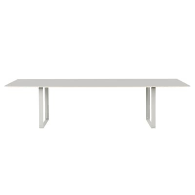 70-70 XXL rechteckiger Tisch / 295 x 108 cm - Muuto grau en metall/plastikmaterial/holz
