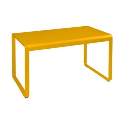 Bellevie rechteckiger Tisch / 140 x 80 cm - Metall - Fermob gelb en metall