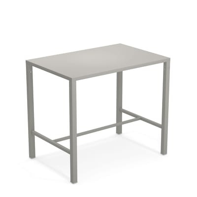 Nova hoher Tisch / 120 x 80 cm x H 105 cm - Stahl - Emu grau en metall