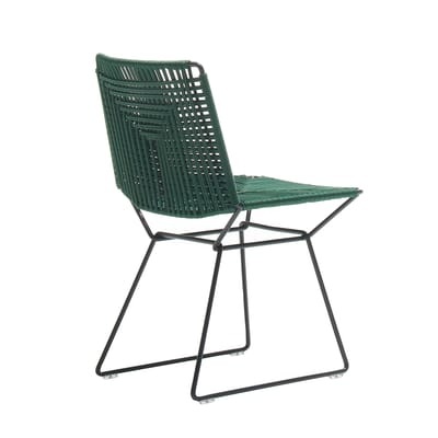 Neil Twist Stuhl / OUTDOOR - Handgeflochtenes Seil - MDF Italia grün en textil