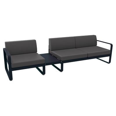 Bellevie Sofa / n° 1 A - L 275 cm - Stoff graphitgrau - Fermob grau en metall/textil
