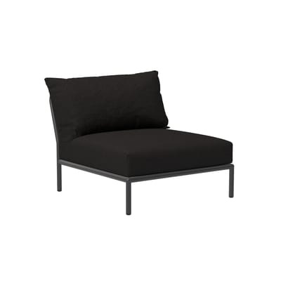 Level 2 Lounge Sessel / Extra weiche Rückenlehne - Houe schwarz en textil