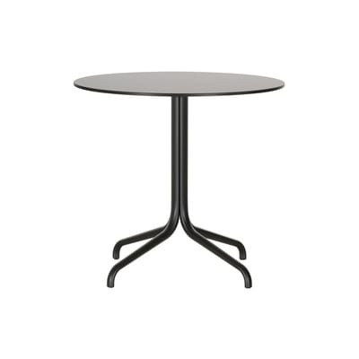 Belleville OUTDOOR Runder Tisch / Ø 79,6 cm - Massivlaminat - Vitra schwarz en holz