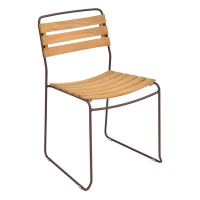 Surprising Stapelbarer Stuhl / Holz & Metall - Fermob braun/holz natur en metall/holz