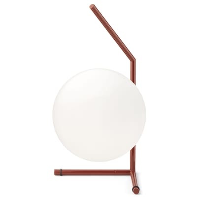 Flos - Tischleuchte IC - Glas - weiss/dunkelrot - 20/20/38.1 cm