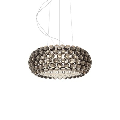 Caboche Plus Pendelleuchte Medium / LED - Ø 50 cm - Foscarini grau en plastikmaterial