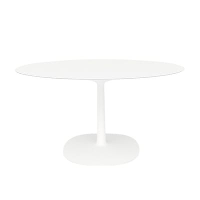Multiplo indoor/outdoor - Runder Tisch Steinzeug in weiss / Ø 118 cm - Kartell weiß en keramik/stein