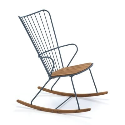 Houe - Gartenschaukelstuhl PAON - graublau - Holz - 59cm
