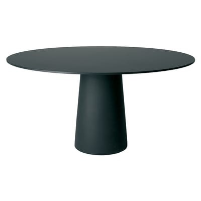 Glühlampe Angeschlossen E27 / Pied pour table Container plastikmaterial schwarz / H 70 cm - für Tischplatte mit Ø 140 cm - Moooi schwarz en plastikmaterial