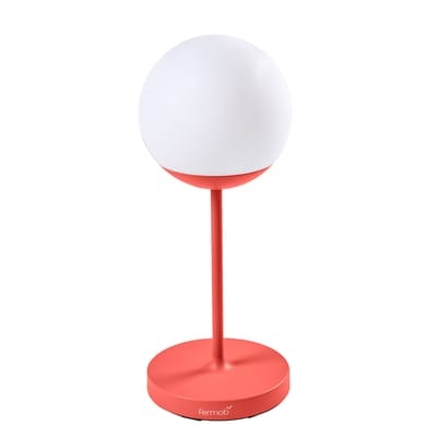 Mooon! Lampe ohne Kabel / H 63 cm - Bluetooth - Fermob rosa/orange en metall