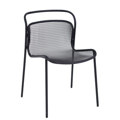 Modern Stapelbarer Stuhl / Metall - Emu schwarz en metall