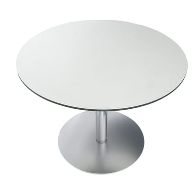 Höhenverstellbarer Tisch Rondo metall holz weiß / Ø 90 cm - Lapalma weiß en metall